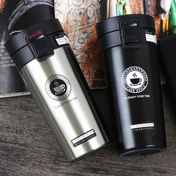 

380ML Insulated Bottle Coffee Mug Double Wall Stainless Steel Tumbler Vacuum Flask Bottle Thermo Tea Mug Travel Mug Cup QZL012