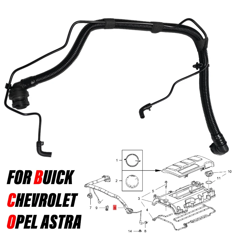 

JEAZEA положительная вентиляция Картера PCV шланг с зарядным отключением воздуха для Chevrolet Cruze Buick Encore 25193343 55568267