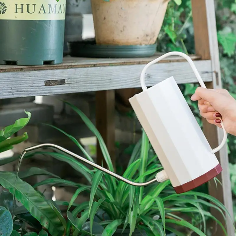 1PC 1.2L Long Mouth Watering Can Practical Flowers Gardening Tools Handle Plastic Plant Sprinkler Potted Home Kettle Irrigation