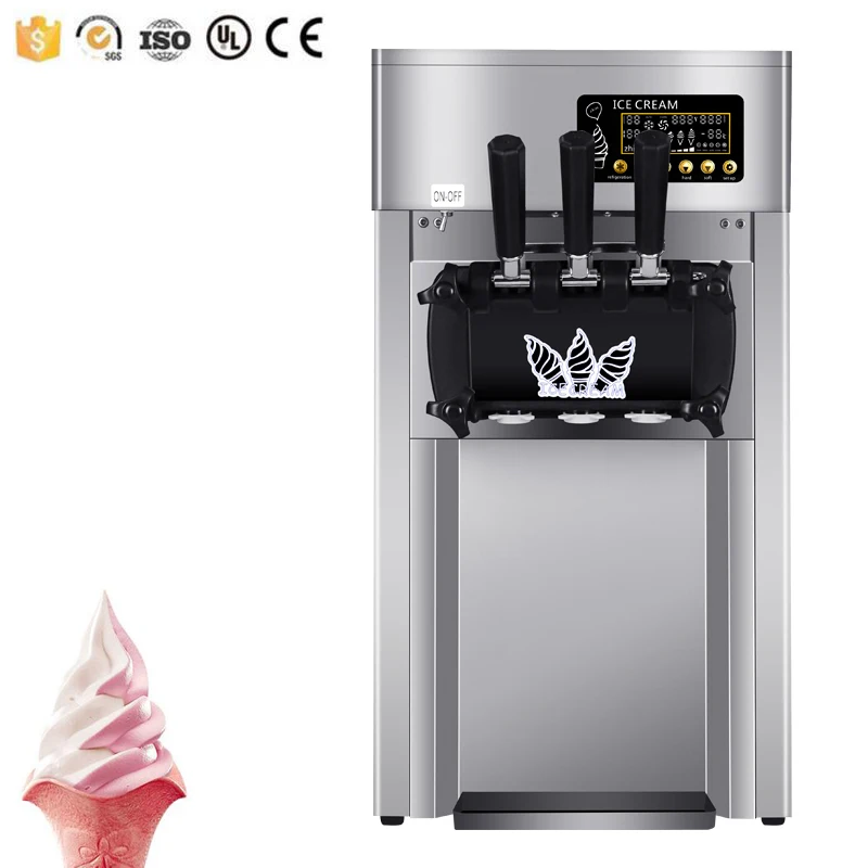 Tavolo In Piedi Tre Sapori Gelatiera Commerciale Soft Serve Macchina Per Gelato In Vendita