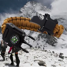 Светодиодный светильник, безопасный, Паракорд для выживания, 550 Камуфляжный браслет, походный, походный, Аварийный Браслет первой помощи, комплекты для выживания