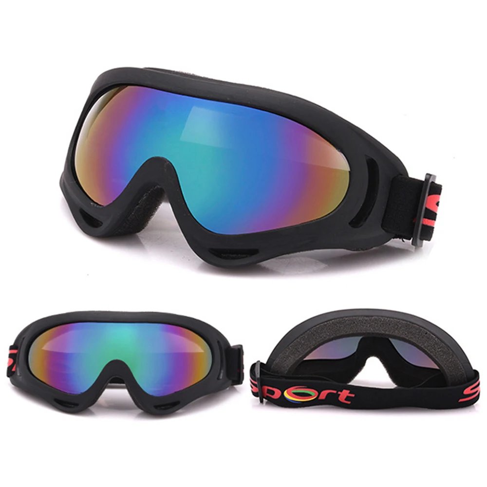 Colorful Lens AIELBRO UV400 лыжные очки для мужчин и женщин, анти-туман, для взрослых, зимние лыжные очки, сноуборд, снежные очки, анти-УФ, MTB, очки для катания на коньках - Цвет: Colorful Lens