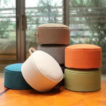 

Removable Linen Cushion Tatami Increased Thick Futon Floor Seat Coffee Table Balcony Bay Window Fabric Cushion with Handle