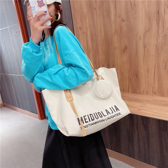 Big Capacity Women Tote Bags Casual Solid Color Handbags Korean INS Fashion Shoulder  Bag Female Ladies Girls PU Leather Bags - AliExpress