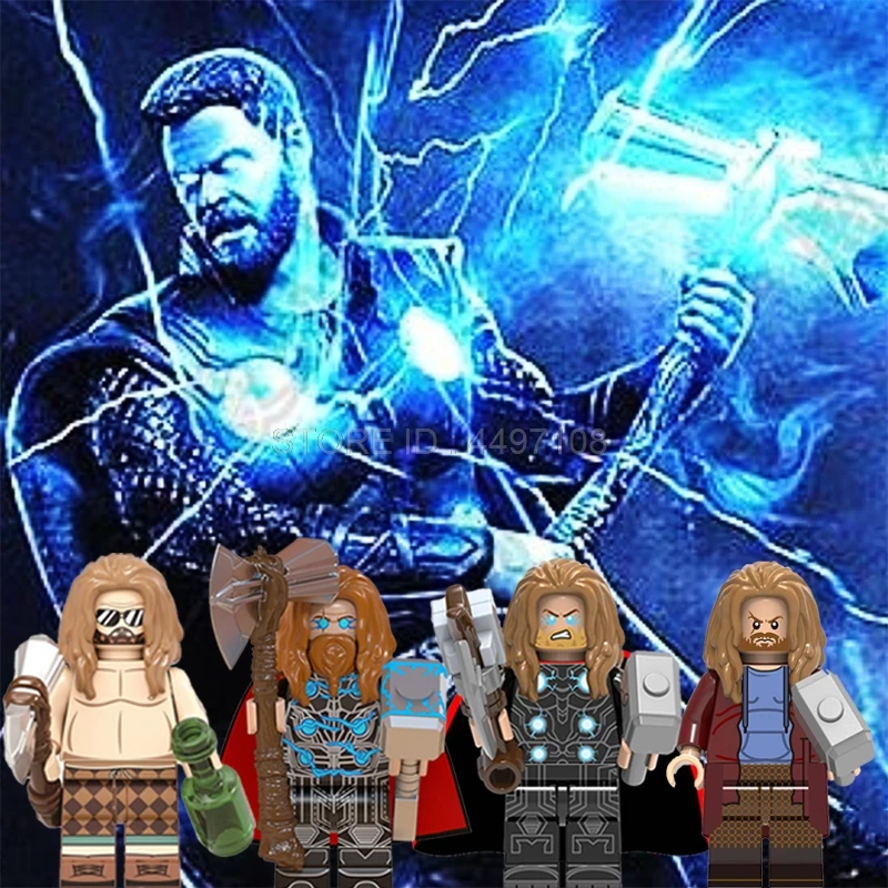

Blocks Thor Figures Toys Avengers Endgame Captain America Marvel Iron Man Korg Thanos Hulk IronMan SpiderMan Toy Sets in Blocks