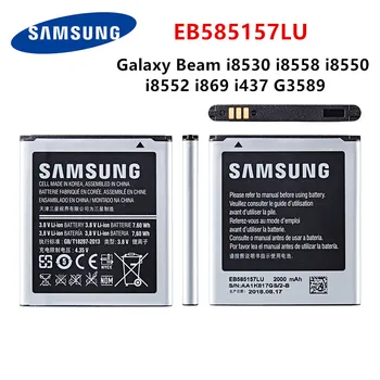 

SAMSUNG Orginal EB585157LU Battery 2000mAh For Samsung Galaxy Beam i8530 i8558 i8550 i8552 i869 i437 G3589 Core 2 G355 G355H