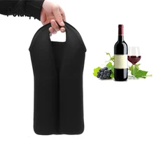 2 сумка для винных бутылок, чехлы для винных бутылок, держатель для винных бутылок, сумка-холодильник, черные бутылки для вина, изолированный дорожный держатель для переноски, сумка для пикника