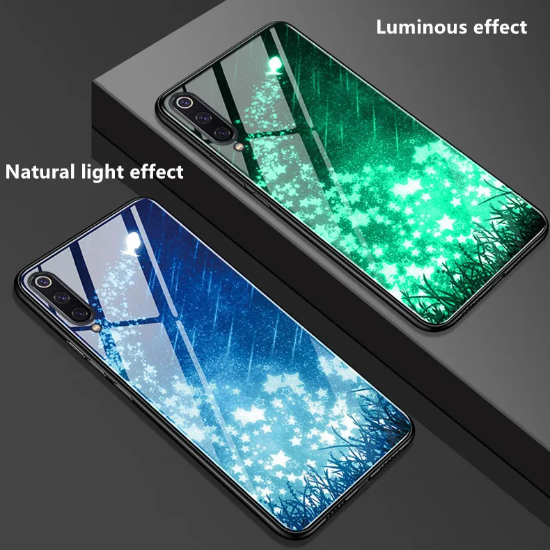 Lu mi nous чехол из закаленного стекла для Xiaomi mi 9 мягкая силиконовая рамка задняя крышка для Xiaomi mi 9 mi 9 SE 9T pro mi 8 lite чехол для телефона s