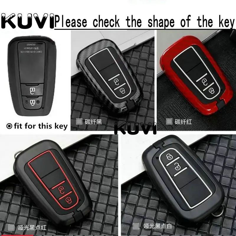 Сплав ключ чехол для Toyota Camry CHR Corolla RAV4 Avalon Land Cruiser Prado Prius чехол дистанционного брелока 2 3 4 кнопки - Название цвета: 2 button