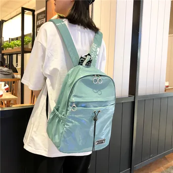

Ladies Backpack Korean Fashion Trend PU Leather New Drawstring College Style Backpack Junior High School College Student Bag