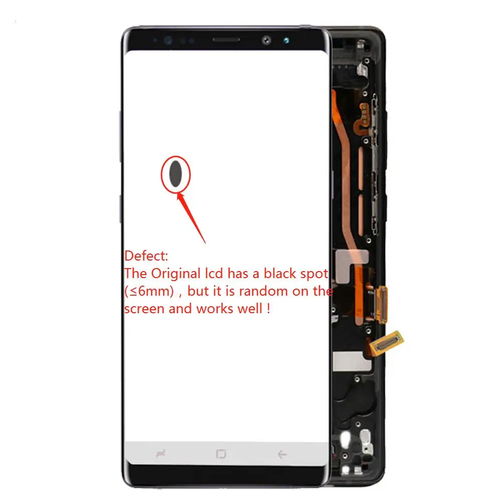 

Original Note 8 LCD For Samsung Galaxy Note 8 LCD With Frame Super Amoled SM-N950F N950F/DS Display and Touch Screen With a Spot