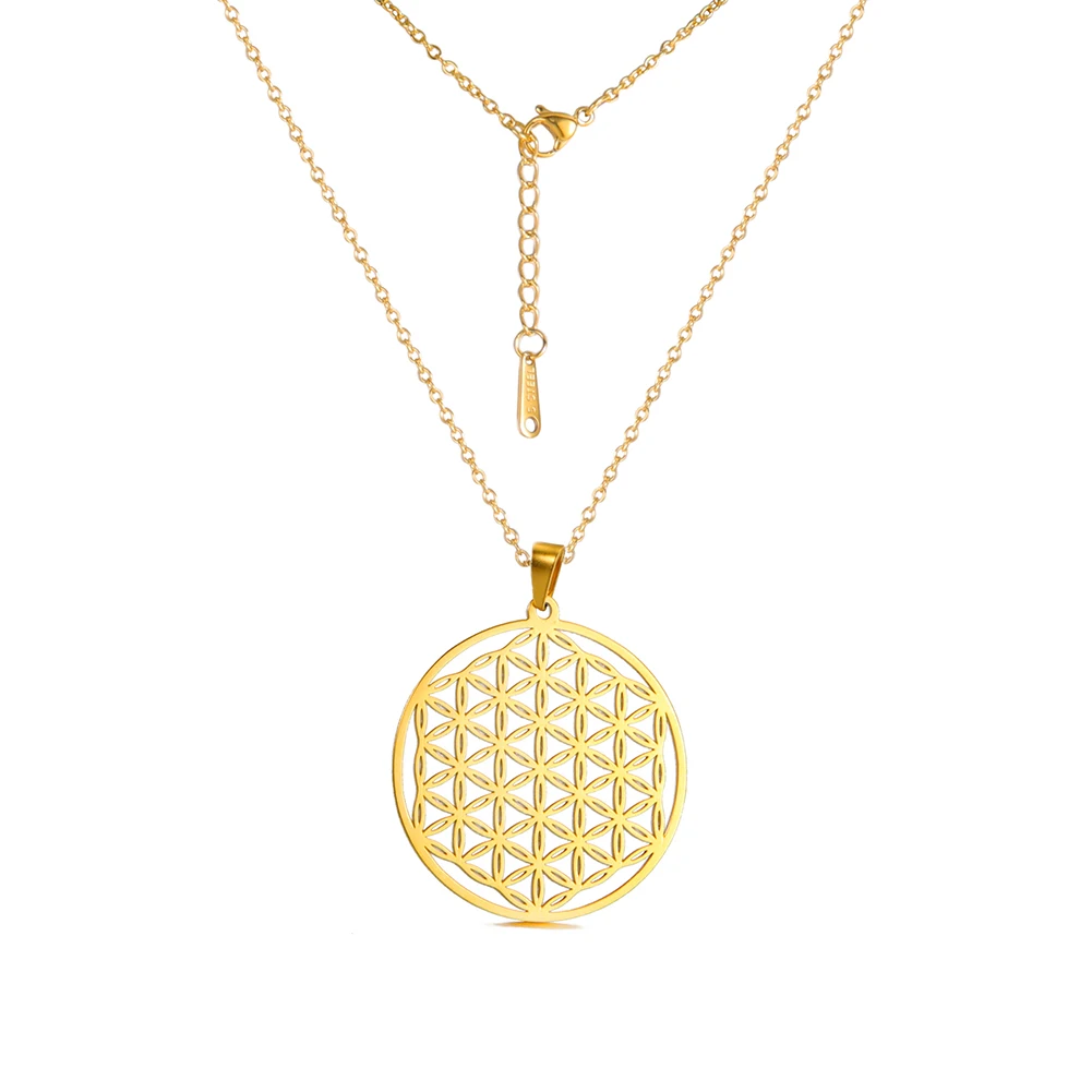 Collana Fiore della Vita: ciondolo mandala in argento sterling, gioiello yoga - Italia