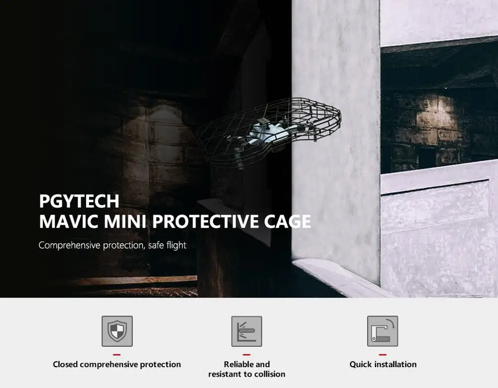 PGYTECH подлинный Mavic мини-Пропеллер защитный кожух для пропеллера Защита бампера для DJI MAVIC мини Лопасть Винта дрона протектор клетки аксессуары