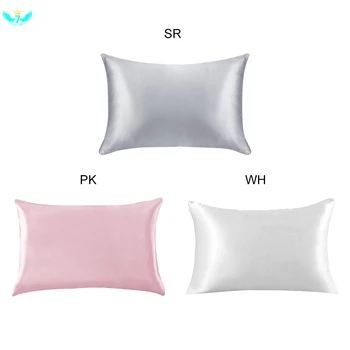 

High Standard Pure Satin Silk Soft Pillowcase Cover Chair Seat Bedding pillow Cover Square Pillow Cases Bed Linings Multicolor
