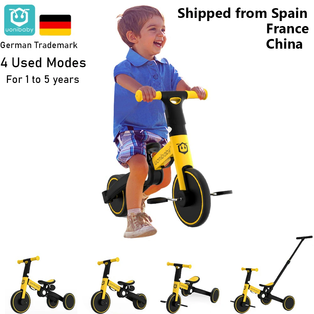 uonibaby-4-into-1-baby-stroller-pedal-tricycle-two-wheel-balance-bike-trolley