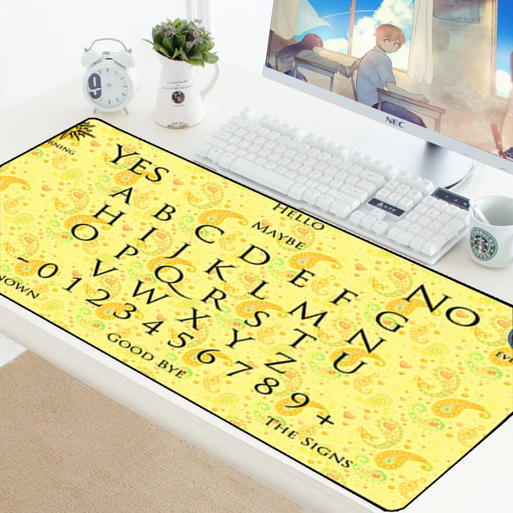 Коврик для мыши Ouija Board на заказ, противоскользящий прочный резиновый игровой коврик XL, большой коврик для мыши для ПК, оптическая мышь, игровой коврик