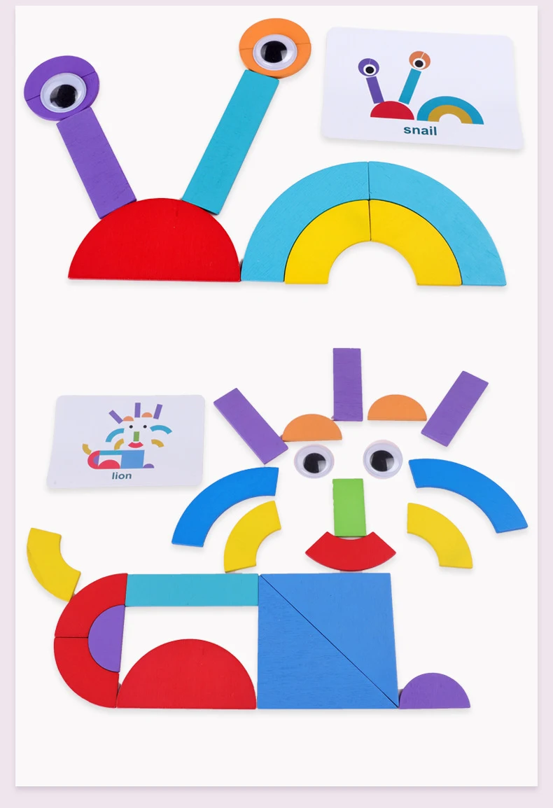 Новые разнообразные творческие головоломки Детские деревянные игрушки для головоломка для детей Детские Обучающие Игрушки для раннего развития Монтессори