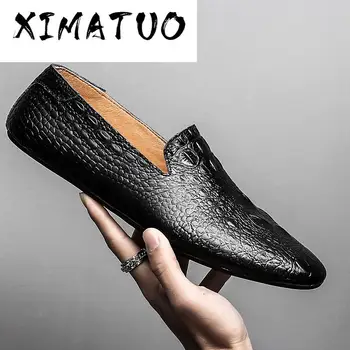 

Men Loafers Shoes Luxury genuine leather Slip-on Moccasins Casual Men Shoes fashion loafers Men's Flats driving Shoes s5