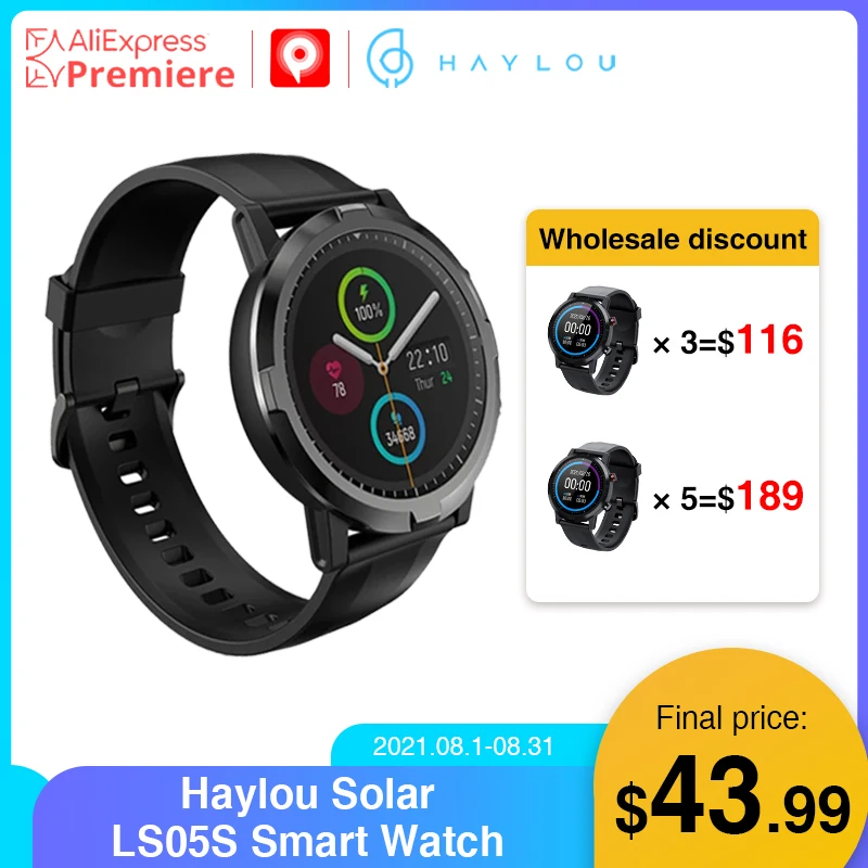 2021YoupinHaylou RT LS05S Smartwatch Newest Version Blood Oxygen Monitor Sport Watch IP68 Waterproof for Women Men IOS Android