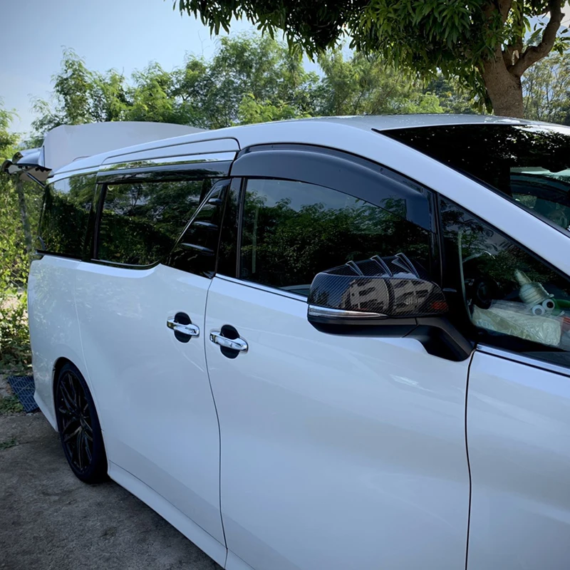 Для Toyota Alphard Vellfire ABS углеродное волокно узор дверное зеркало крышка зеркало заднего вида автомобильные аксессуары