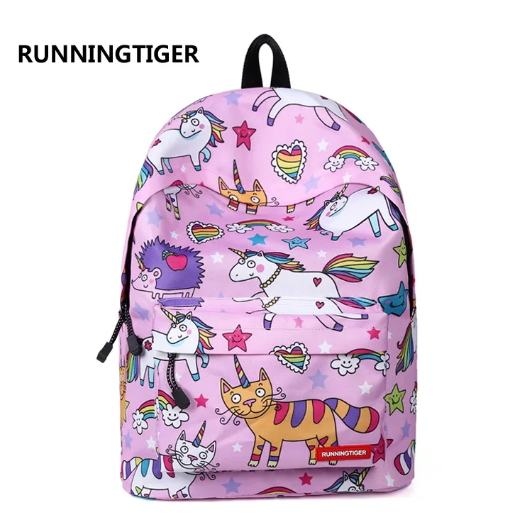 Новая стильная женская сумка с единорогом, школьная сумка, студенческий рюкзак для снятия нагрузки, Женская поставка товаров, рюкзак a