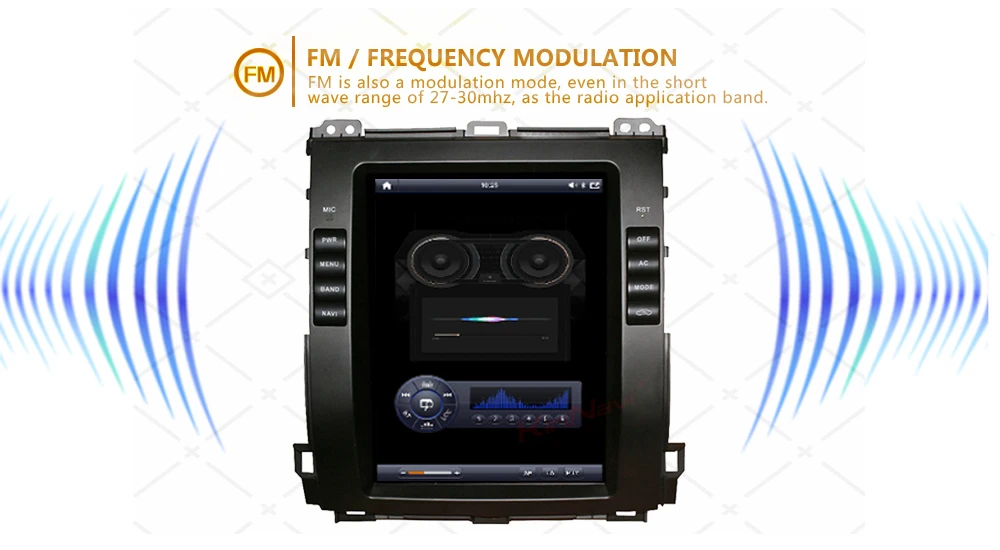 Perfect KiriNavi 10.4" 1 Din Android 8.1 Car Radio For Toyota Prado Car Gps Navigation Android Dvd Multimedia Player Auto Radio WIFI 4G 3