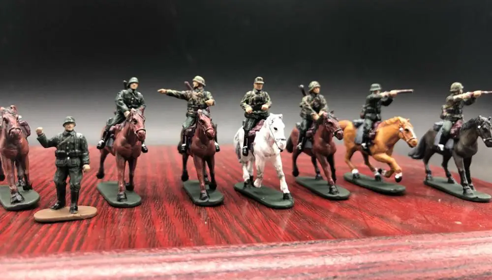 Супер мини ПВХ Рисунок 1:72 окрашенная солдатская модель worrldвнутри II Germaancavalry набор