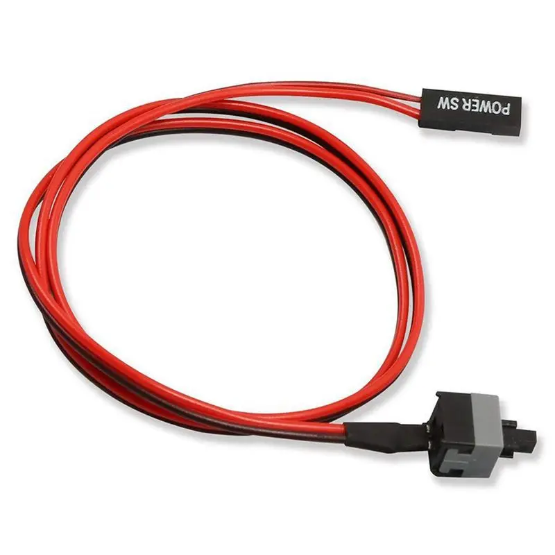 2 шт 2 Pin SW PC кабель питания вкл/выкл кнопка ATX компьютерный переключатель провода 45 см