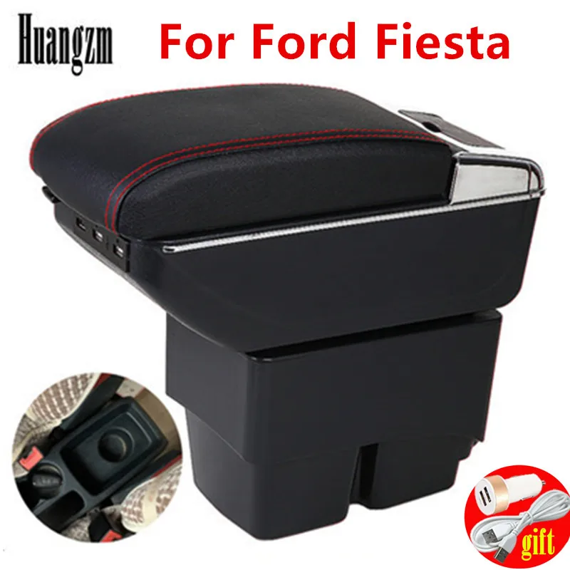 Центральная консоль для Ford Fiesta 2009-2017 контейнер хранения подлокотник поворотный