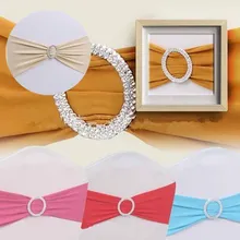 Может использоваться снова и снова эластичный комплект стула для свадебной вечеринки с галстуком-бабочкой с кольцом с бурильной эластичной застежкой на спинку стула