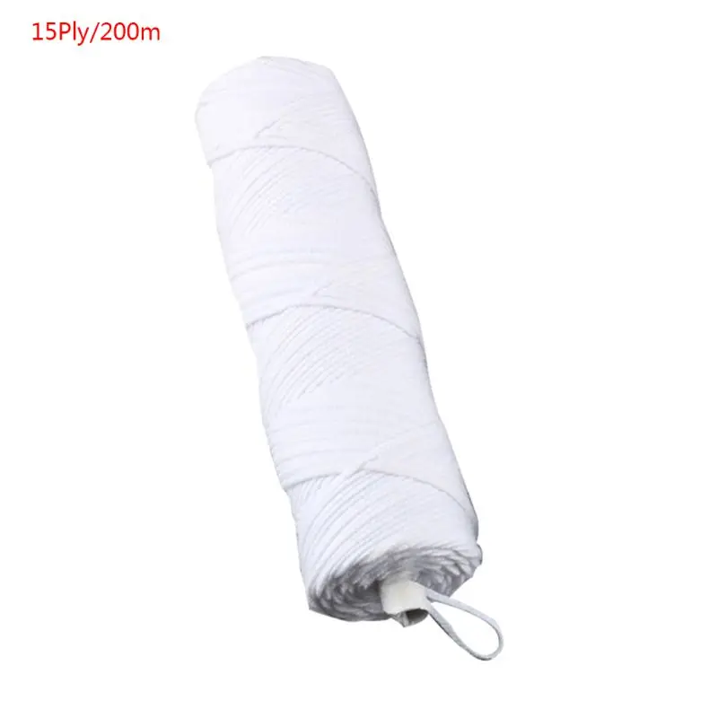

1 Roll 15/18/21/24 Strands Cotton Braid Candle Wick Core Spool Non-smoke DIY Oil Lamps Candles Making Supplies