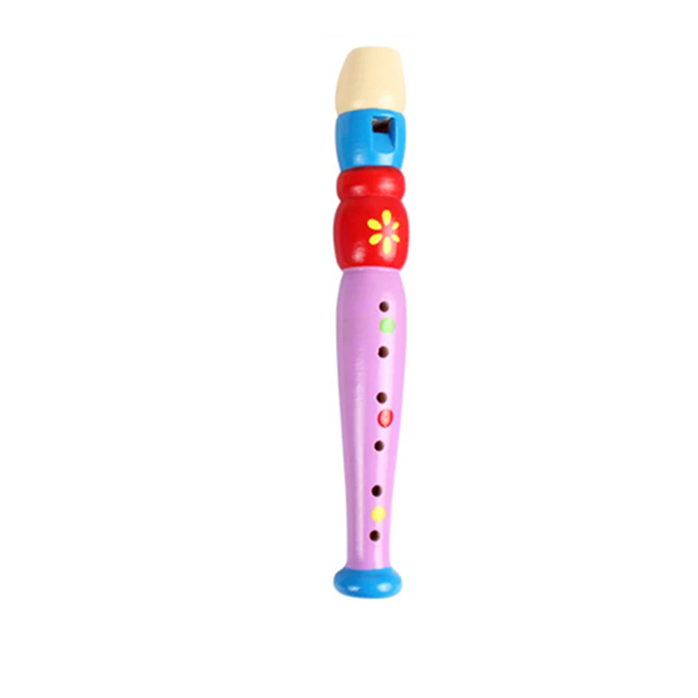Children Learning Piccolo Wood Kids Toys Baby Musical Instruments Early Learning Education Toy for Children Randomly Color