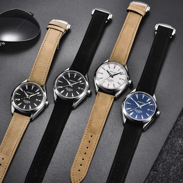 $US $77.28  Corgeut 41mm men clock white dial Automatic Date calendar Mechanical Sapphire crystal men wristwatc