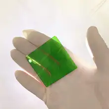 

Square Shape Custom Size Green Optical Glass Type LB11
