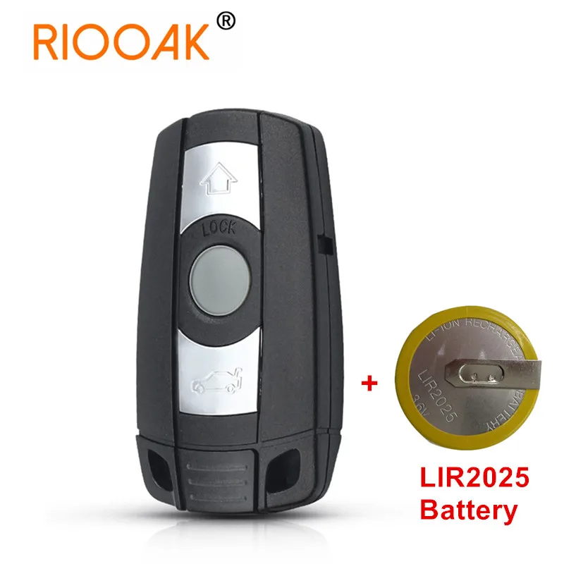 3 Button Car Key for BMW 1 5 6 Series E90 E91 E92 E60 Remote Shell Case Smart Blade Fob With 2025 Battery | Автомобили и