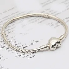 925 стерлингового серебра браслет с сердечком ювелирные изделия