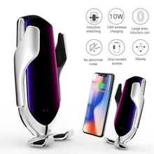 KEBIDU 10 Вт беспроводное автомобильное зарядное устройство R1 автоматическое зажимное для iPhone Xs huawei LG инфракрасное Индукционное Беспроводное зарядное устройство держатель телефона