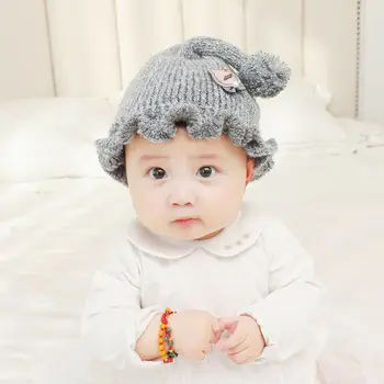 

Newborn Toddlers' Winter Fall Caps Infant Comfortable Soft Knitted Beanie Warm Crochet Hats Baby Girls' New Fashionable Hot Hat