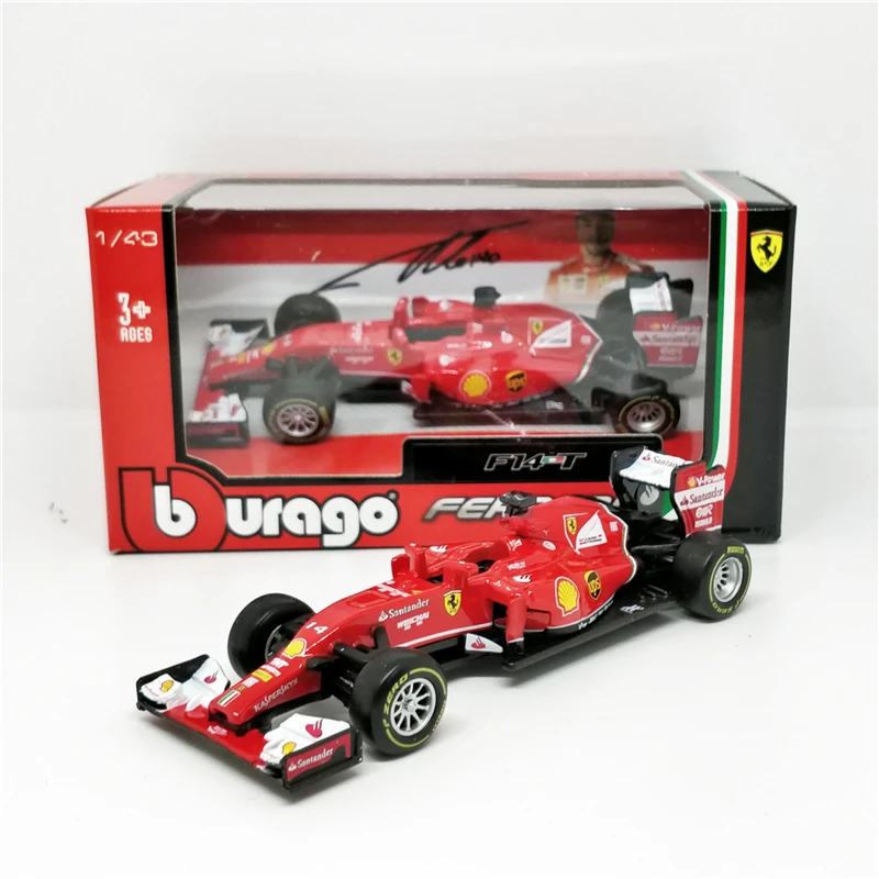 BBurago 1:43 F1 SF90 SF14T Nr7 Кими Райкконен SF15T Nr5 Феттель F2012#6 Фелипе Масса литья под давлением модель автомобиля - Цвет: SF14T No14 F.Alonso