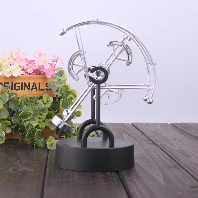 18.5*10.5 Chaos Pendulum Perpetual Motion Small Ornaments Creative Ball Newton Collision Office Table Decorations | Дом и сад