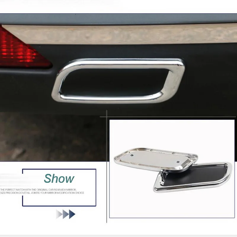 2 Pcs DIY Car Styling ABS chrome rear bumper decoration exhaust <br />pipe tail throat Stickers For Citroen C4 C5 Elysee Accessories-in <br />Chromium Styling from Automobiles