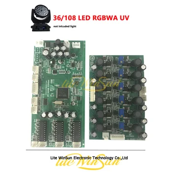 

36*18W 108LED RGBWA UV LED Moving Head Light ZOOM Mother Board Screen Board LED Plate Driver LED Wash Moving Head