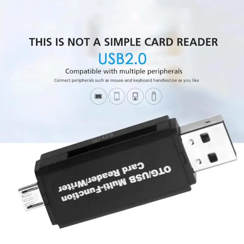 2 in 1 USB OTG Card Reader Flash Drive High-speed USB2.0 Universal Card TF Memory Card for Android PC Maximum Transmission Small