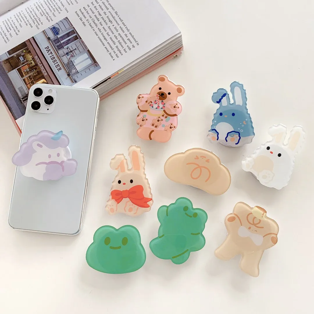 Корея лягушка/с рисунком из мультфильма Медведь Палец кольцо телефон Подставки