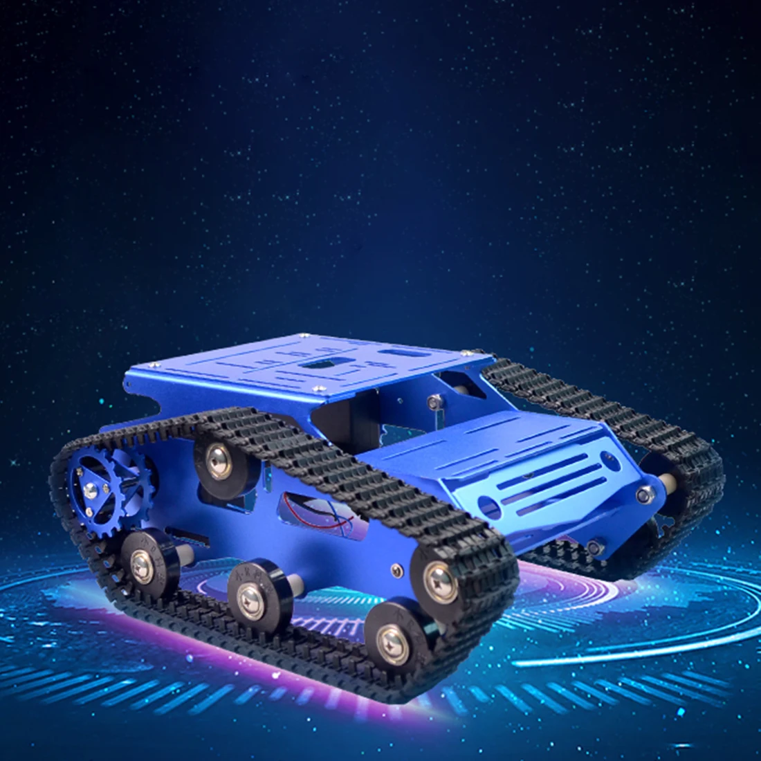 MODIKER DIY High Tech Smart Robot Tank Crawler Chassis Car Frame Kit Programmable Toys Age 8+ Kids Christmas Gift - Blue