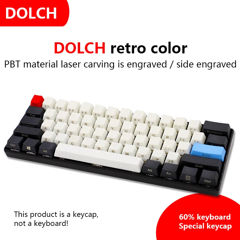 

keycaps key caps 60% mechanical keyboard dedicated pbt front side engraved 61 keys cross chrysanthemum OEM height keycap