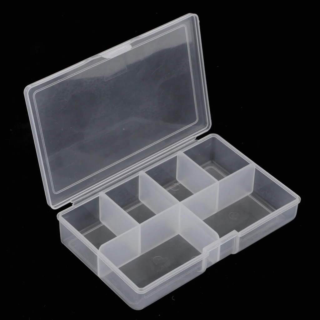 

Transparent Multi-function 6 Compartments Fishing Lure Bait Tackle Box