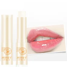 Медовый бальзам для губ, крем для губ против высыхания, увлажняющий, гладкий, тонкие линии, Осветляющий цвет губ