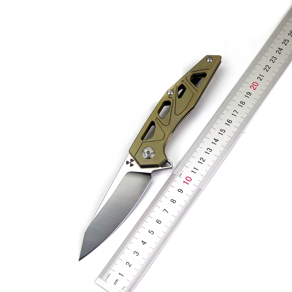 

JK3331GD ball bearing turning knife D2 blade TC4 titanium alloy handle outdoor camping multi-function hunting EDC tool