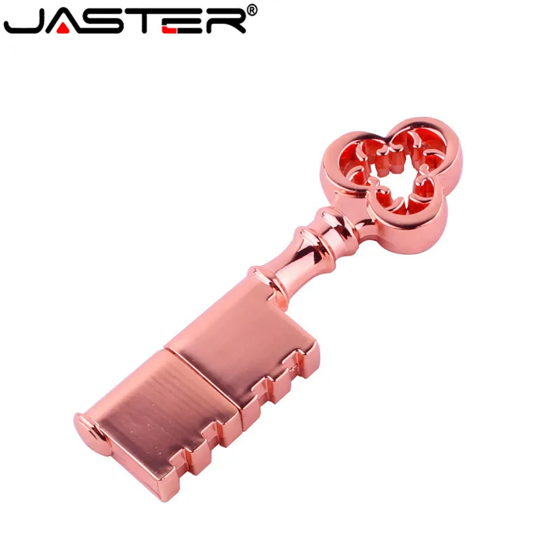 JASTER skeleton key USB флеш-накопитель 4 ГБ 8 ГБ 16 ГБ 32 ГБ Флешка Золотой флеш-накопитель usb 2,0 флеш-карта памяти бесплатный логотип